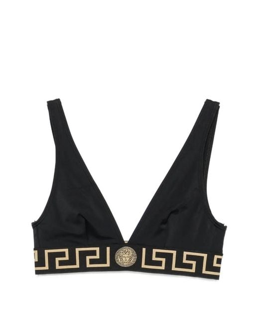 Versace Black Medusa Bikini Top