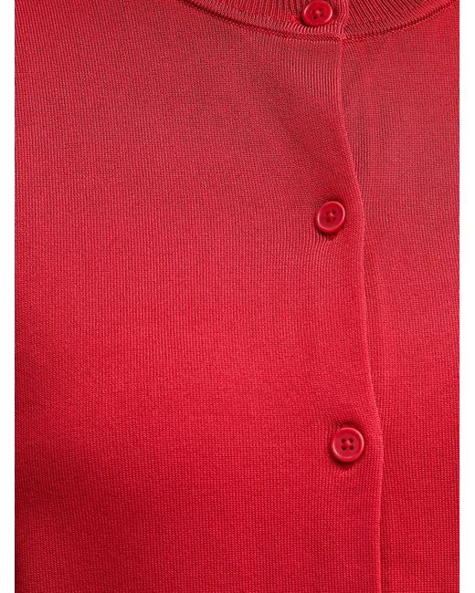 Filippa K Red Round-Neck Cardigan