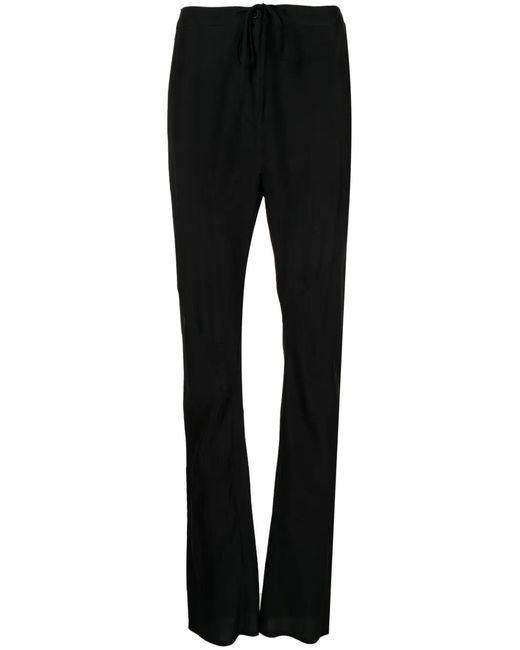 Low Classic Black Straight-Leg Trousers