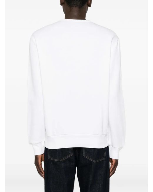 Polo Ralph Lauren White Logo-Embroidered Crew-Neck Sweater for men