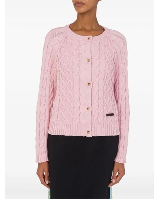 Moschino Pink Backless Cardigan