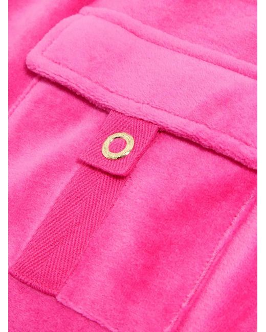 Juicy Couture Pink Heritage Velour Track Pants