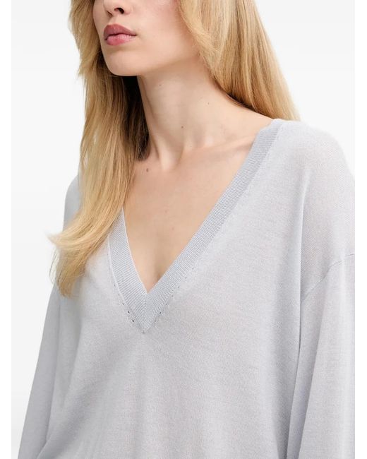 IRO White V-Neck Sweater