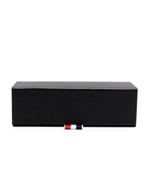 Thom Browne Black Rectangle-Frame Sunglasses