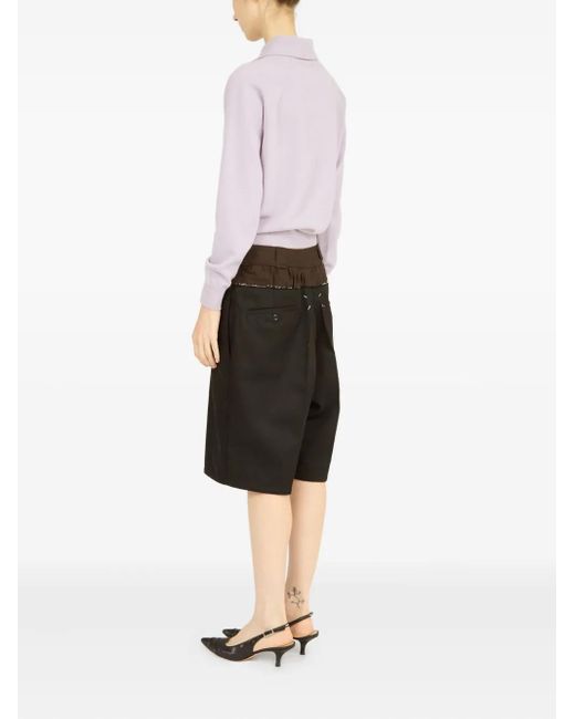 Maison Margiela Black 'Anonymity Of The Lining' Cotton Blended Shorts