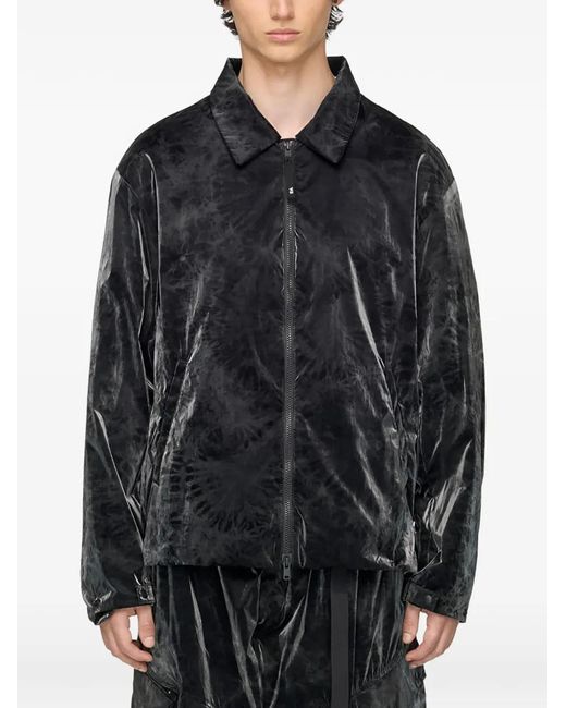 Y-3 Black Marble-Print Buckle-Detail Jacket for men