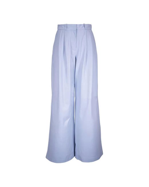 Twp Blue Belt-Loops Leather Trousers