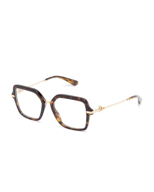 Dolce & Gabbana Brown Square-Frame Glasses