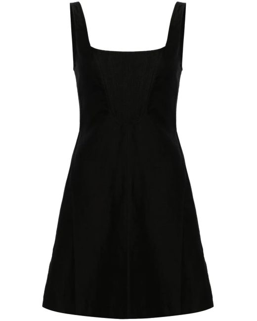 Abito Corto Con Scollo Quadrato di Stella McCartney in Black