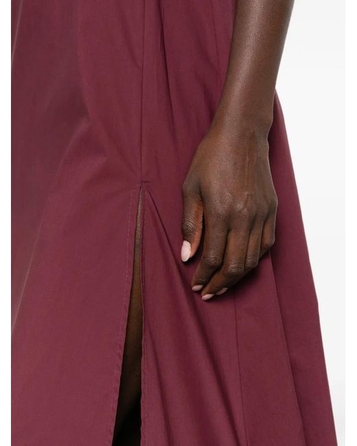 ViCOLO Purple Sleeveless Side-Slit Midi Dress