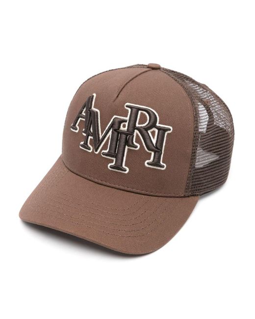 Amiri Brown Logo-embroidered Baseball Cap - Men's - Cotton/lyocell/polyester for men