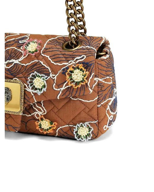 Kurt Geiger Brown Pimlico Floral-Print Quilted Tote Bag
