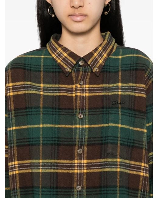 Sky High Farm Green Flannel Button Down Shirt