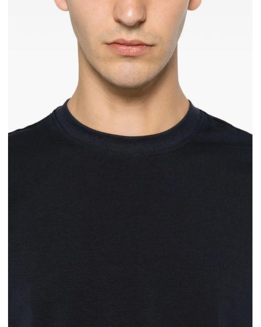 VELA SHOP Black Round-Neck Short-Sleeve T-Shirt for men