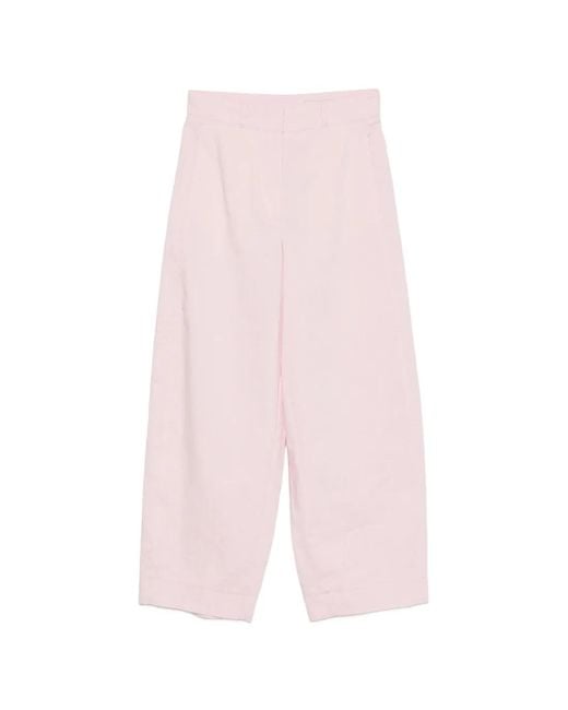 ODEEH Pink Flap-Pocket Trousers