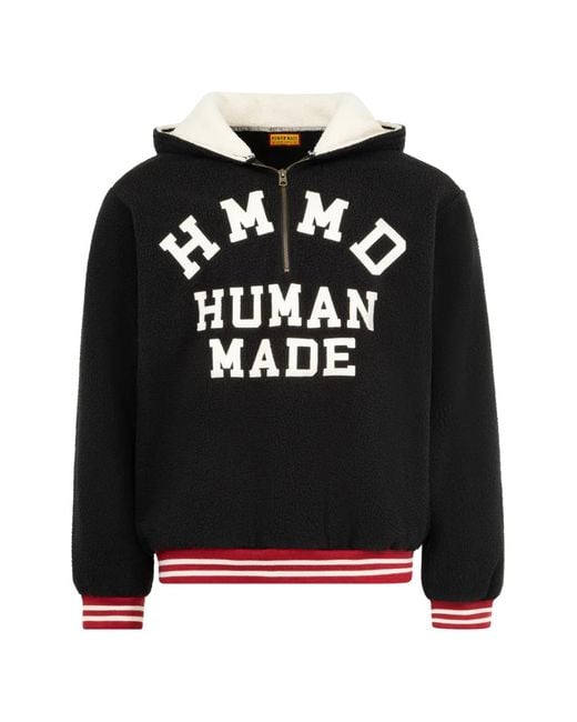 Human Made Black Half-Zip Hoodie for men
