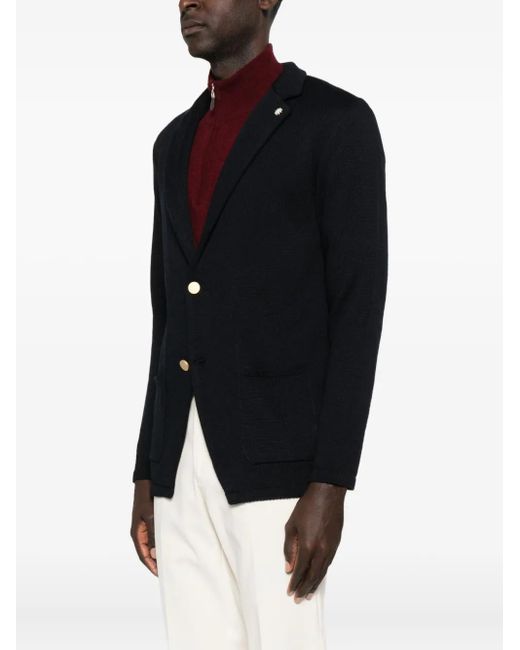 Manuel Ritz Black Single-Breasted Blazer for men