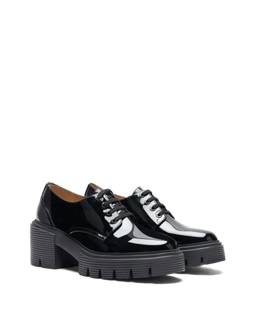 Stuart Weitzman Black 60Mm Leather Brogues