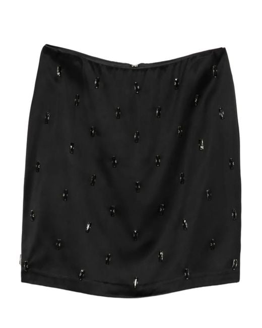 Herskind Verfraaide Mini-Rok in het Black