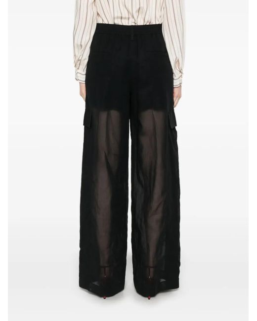Brunello Cucinelli オーガンザ パンツ Black