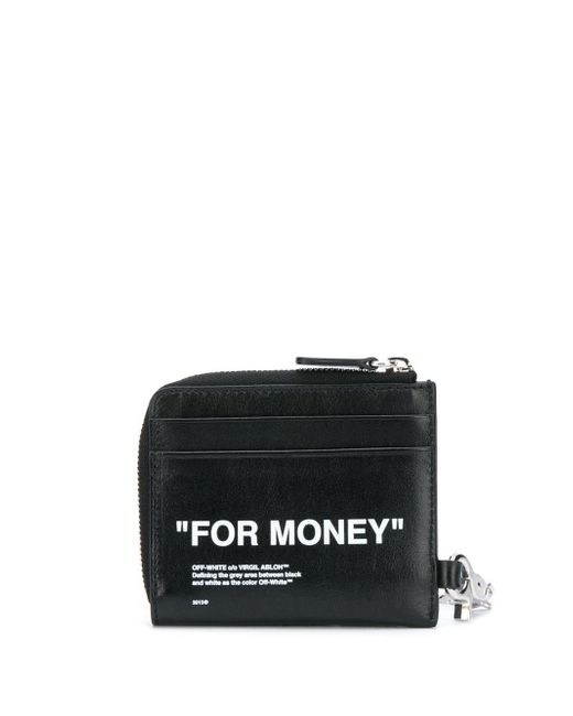 Off-White c/o Virgil Abloh Bold Quote Chain Wallet in Black for Men - Lyst