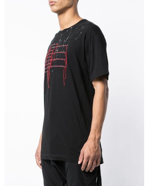 The Viridi-anne Cotton 'cor-rec-tion' T-shirt in Black for Men - Lyst