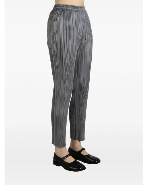 Pleats Please Issey Miyake Gray Pleated Trousers