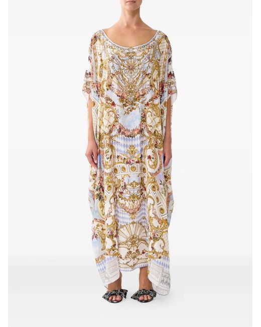 Tunique Throne Games En Soie Camilla en coloris Metallic