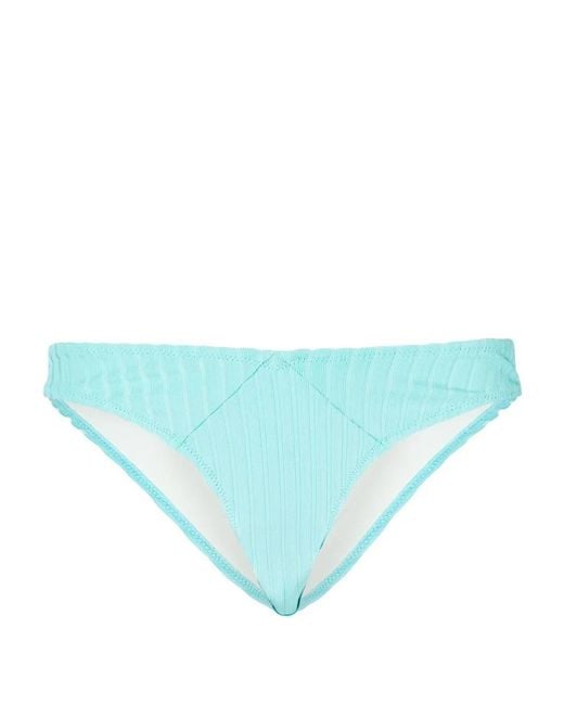 Solid & Striped Blue The Alexia Ribbed Bikini Bottoms