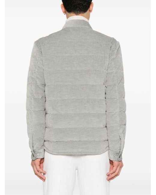 Peserico Gray Corduroy Jacket for men