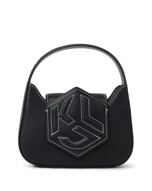 Karl Lagerfeld Hexagon Shopper Met Monogram-reliëf in het Black