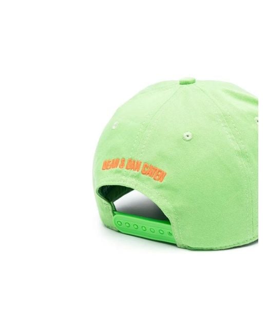 DSquared² Green Embroidered-Logo Baseball Cap for men
