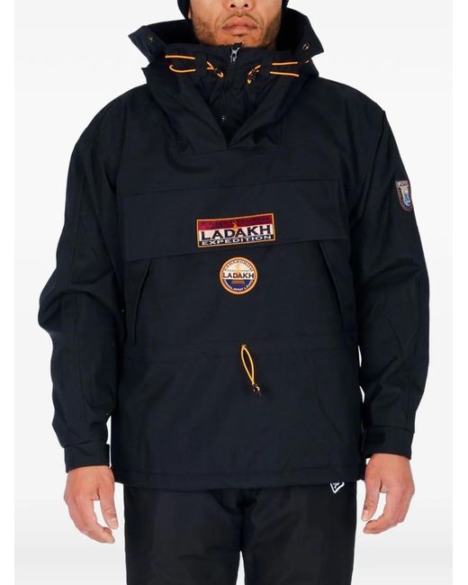 Ladakh Blue Logo-Patch Jacket for men