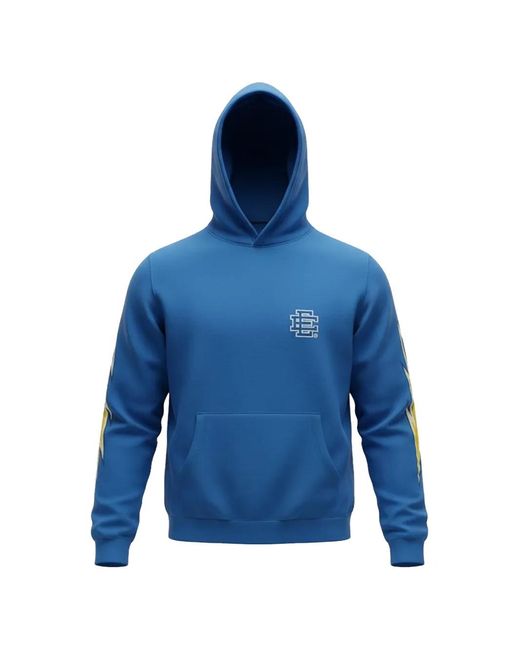 Eric Emanuel Blue Lightning Bolt-Print Hoodie for men