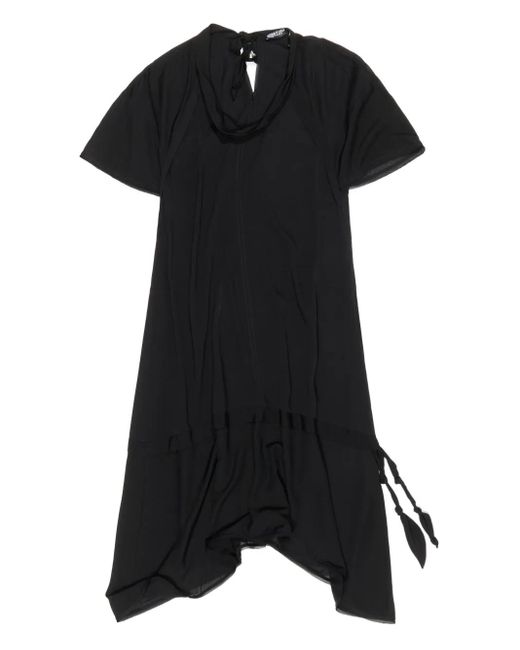 Bimba Y Lola Black Tie-Detail Midi Dress