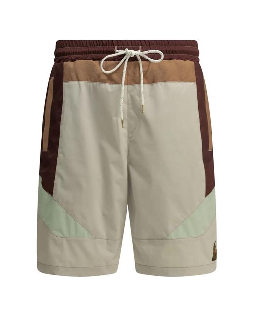 Kapital Green Shaka Colour-Block Swim Shorts for men