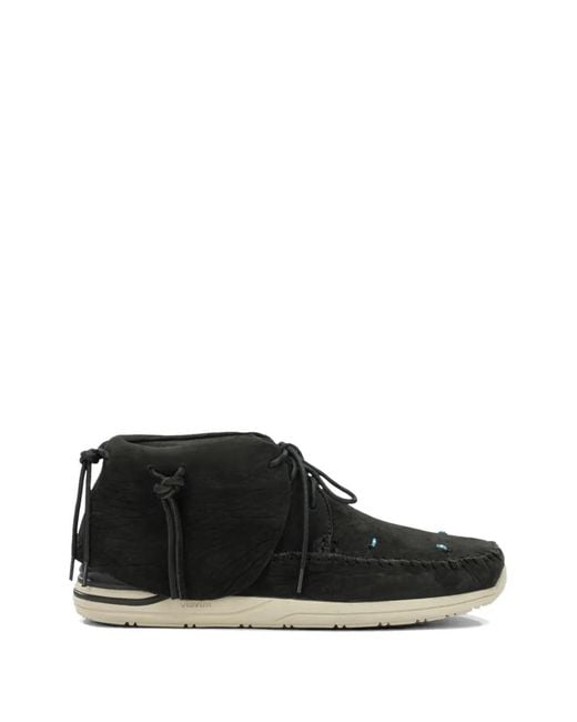 Visvim Black Fbt Lhamo-Folk Beaded Desert Boots for men