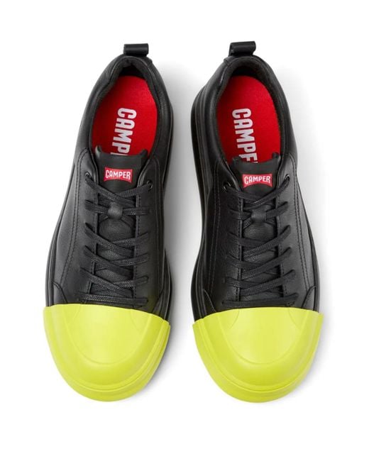 メンズ Camper Junction Runner レザースニーカー Black