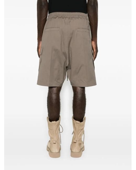 Rick Owens Gray Cargobela Drawstring-Waist Cargo Shorts for men