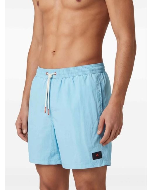 Peuterey Blue Drawstring-Fastening Swim Shorts for men
