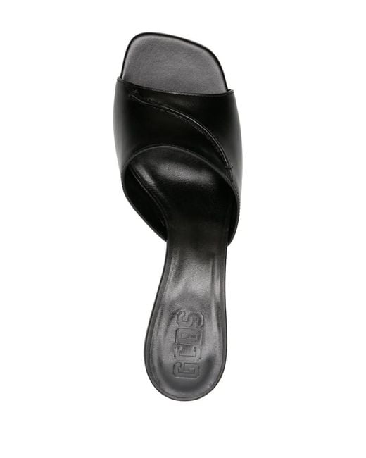 Gcds Black 60Mm Logo-Heel Sandals