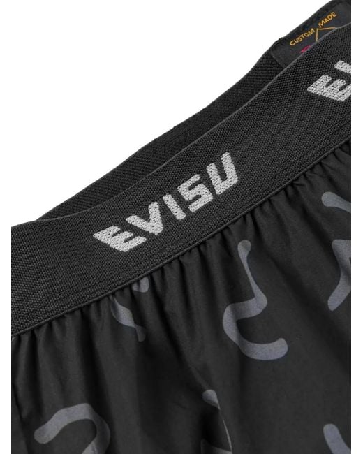 Evisu Black Seagull-Print Boxers for men