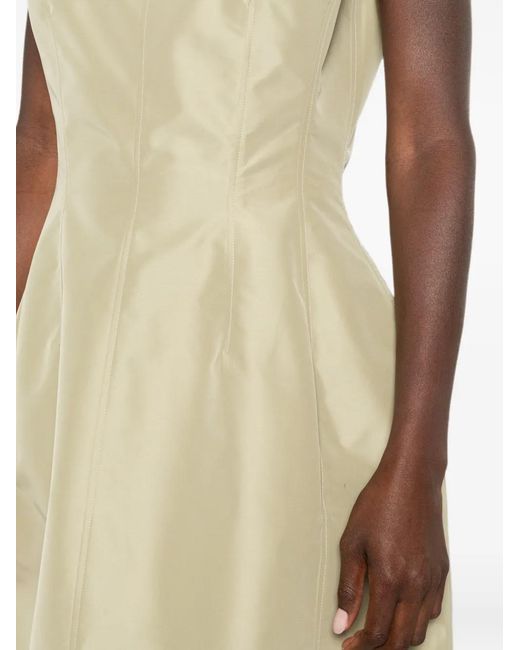 Jil Sander Natural Sleeveless Panelled Midi Dress