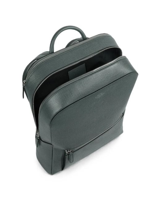 Smythson Green Panama Backpack