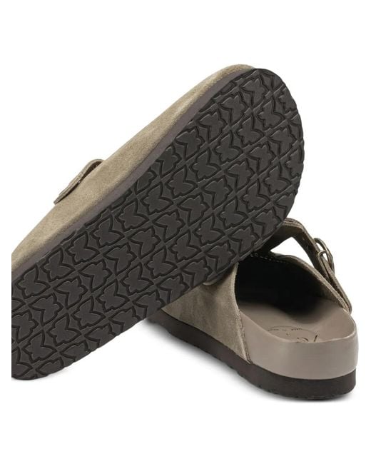 Needles Brown Clog Perforated Mules for men