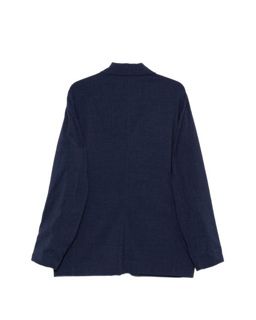 Paul Smith Blue Houndstooth-Pattern Single-Breasted Jacket for men