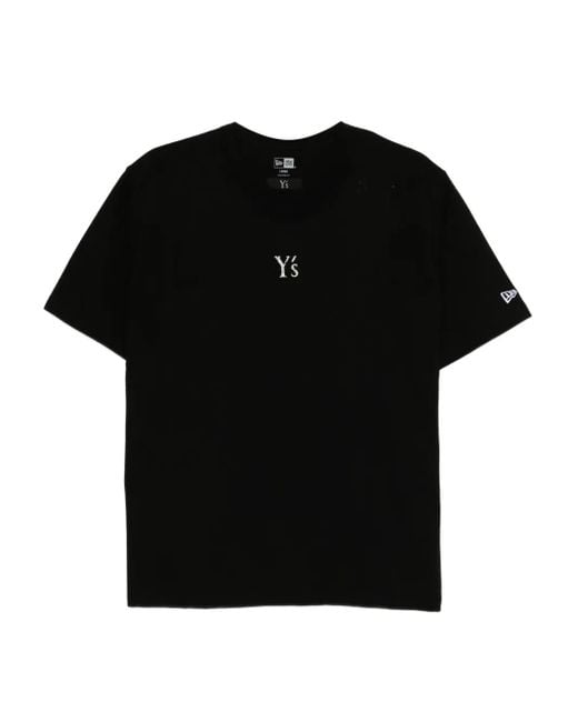 Y's Yohji Yamamoto Black X New Era Logo-Print T-Shirt