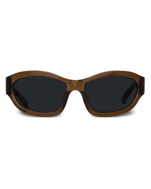 Linda Farrow Black X Dries Van Noten Geometric-frame Sunglasses