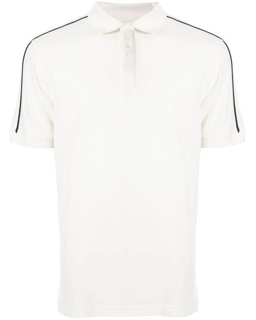 Kent & Curwen White Stripe Detail Polo Shirt for men