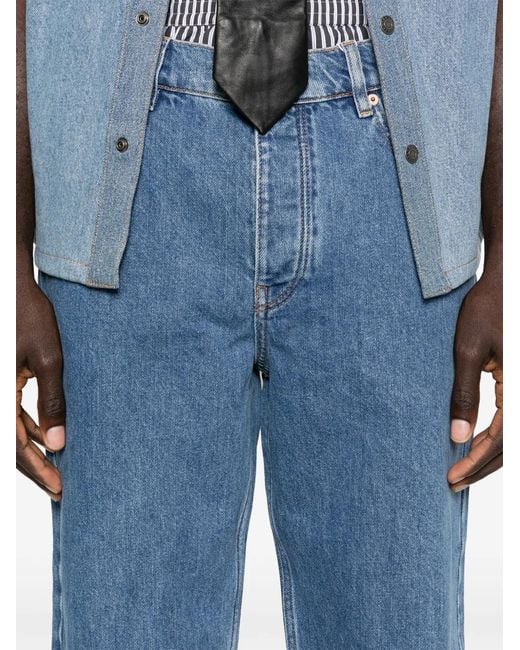 MARINE SERRE Jeans Met Logoprint in het Blue voor heren